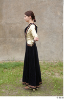  Medieval Castle lady in a dress 2 black dress historical clothing medieval t poses white shirt whole body 0005.jpg